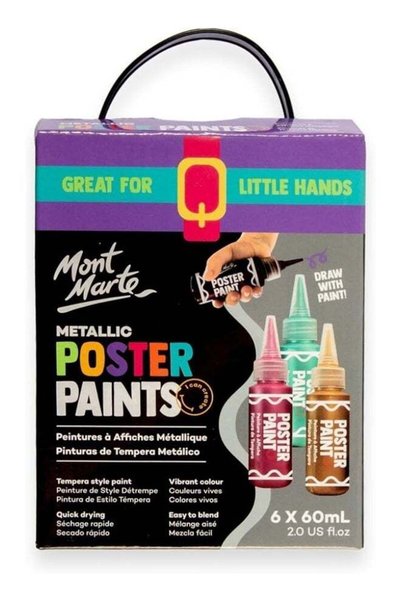 Generic Mont Marte Metallic Poster Paint Set 6pc x 60ml