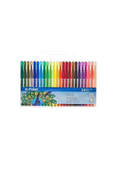 Generic Maxi Washable Felt Tip Pens 24 Color In A Wallet
