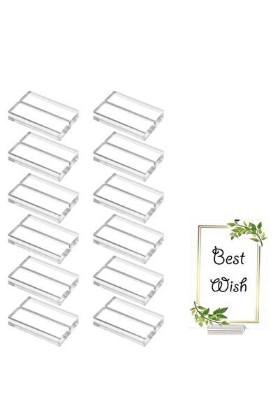 Generic Acrylic Sign Holders Table Number Holders for Display Place Card Hold...