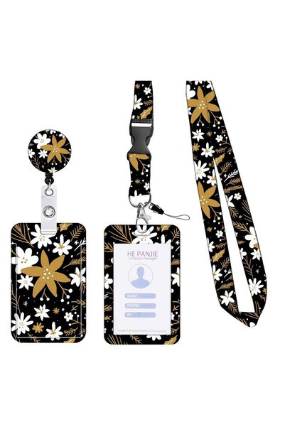 Generic ID Badge Holder with Lanyard, Retractable Badge Holders Reels with La...