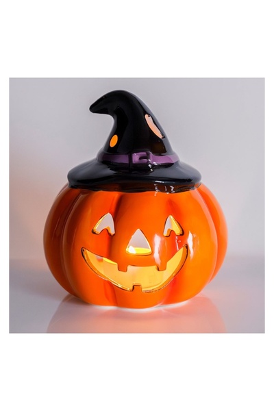 OEM Suport Decorativ de Halloween din Ceramica Dovleac pentru Lumânare Ø13x12...