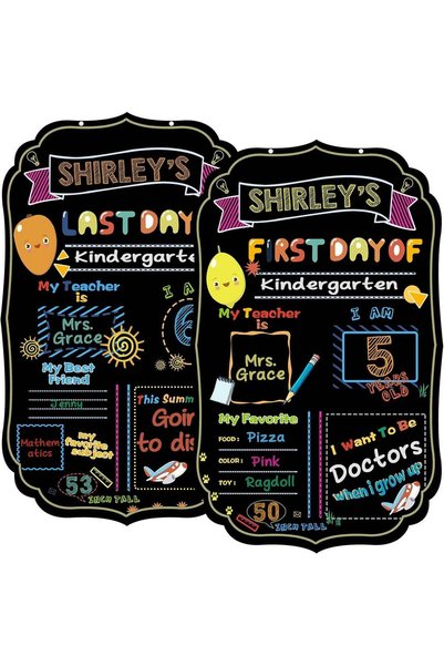 Generic ARS First & Last Day of School Board, 14.5x8.7 Inch for Kids Boys Gir...