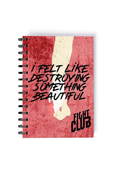 Generic Brad Pitt Quote Printed Spiral A5 Notebook Blue/Yellow/Brown