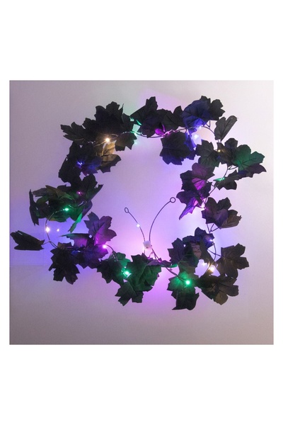 OEM Ghirlandă de Halloween cu Frunze Negre & LED Colorat - 2m – decor floral ...