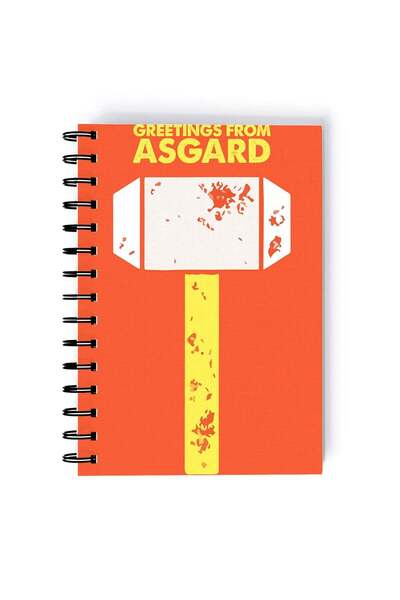Generic Spiral A5 Notebook Thor Funny God of Thunder Greetings From Asgard King