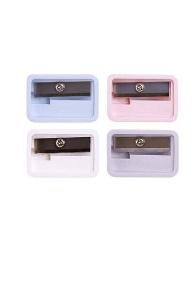 Generic Mini Single-Hole Pencil Sharpener Set Pack of 4 Assorted Colors