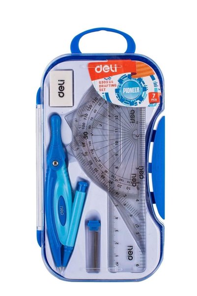 Generic 7-Piece Pioneer Geometry Set Assorted Colors