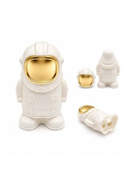 Generic Space Pencil White&Golden Sharpener with Eraser, Cute Cartoon Manual ...