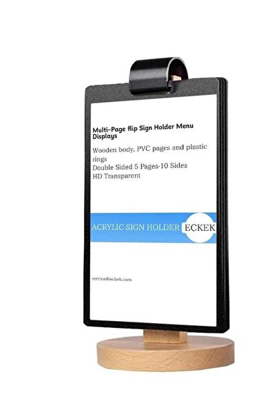 Generic Acrylic Sign Holder Multi-Page flip Sign Holder Menu Displays Double ...