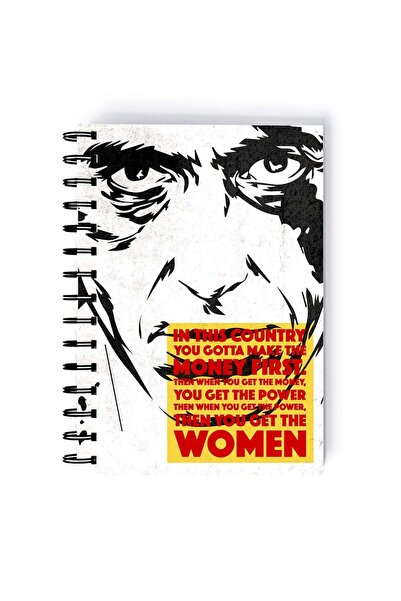Generic Tony Montana Management Printed Spiral A5 Notebook Green/Yellow/Black