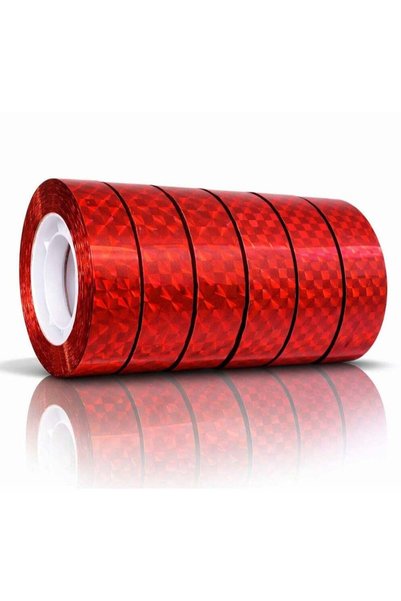 Generic 6PCS Red (12mmx 30 Meter each) Colourful Decorative Glitter Tape Roll...