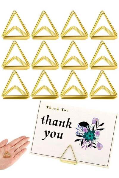 Generic 12 Pieces Table Number Holder Place Samll Triangle Shape Name Numbers...