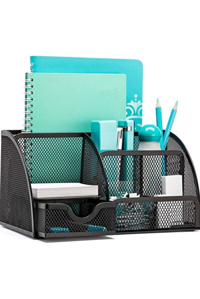 Generic Desk Organizer Pen Holder Desk Tidy Desk Accessories Metal Mesh Pen P...