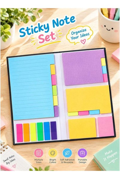 Generic 410 Pack Sticky Notes Set, Planner Sticky Note Dividers Tabs, Book No...