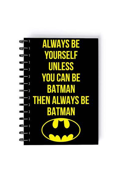 Generic Spiral A5 Notebook Batman Retro Comic Be Batman Quote Retro Comic