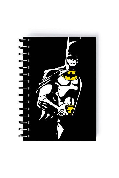 Generic Spiral A5 Notebook Batman Retro Comic Yellow and Black Retro Comic