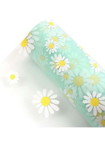 Generic Soft Floral Tulle Rolls - 6 Inch by 25 Yards Daisy Fabric Ribbon for ...