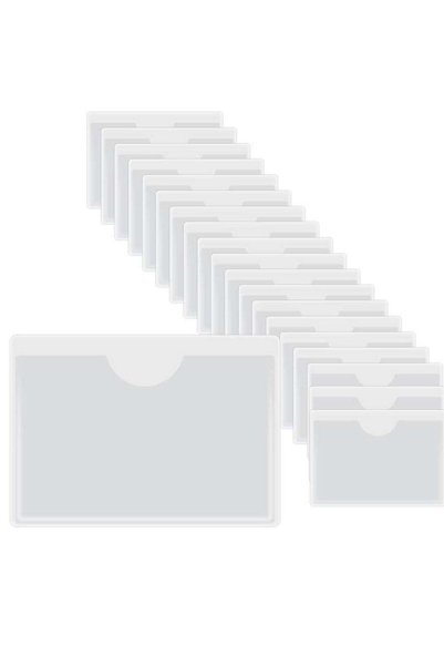 Generic Waterproof Adhesive Plastic Card Sleeves 20 Pack Clear Pocket Holders...