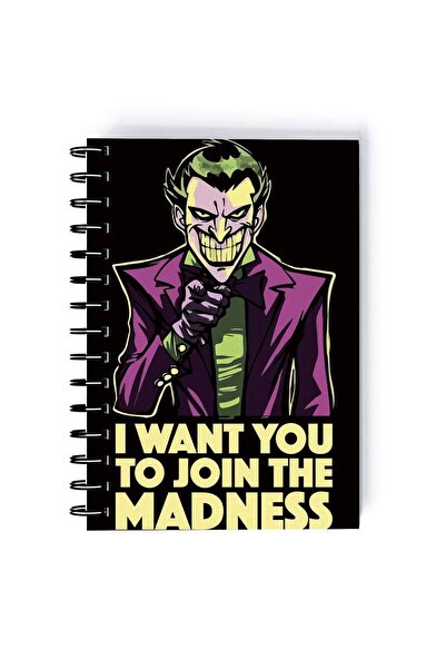 Generic Spiral A5 Notebook Join Us Quoet Joker Comic Book Series Neon Aesthetic
