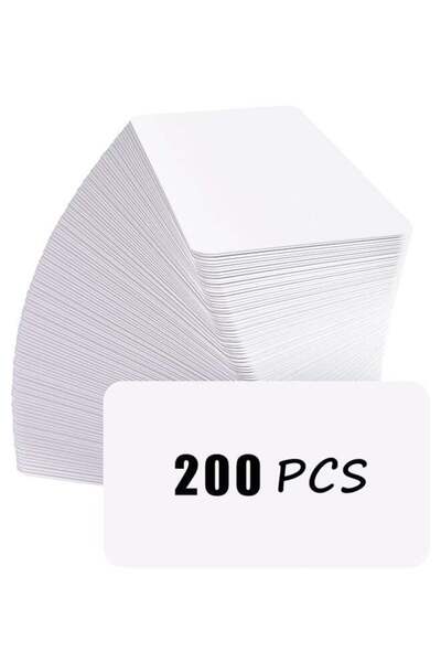 Generic 200Pcs Blank Business Cards, 3.5" x 2" White Cardstock, Words Message...