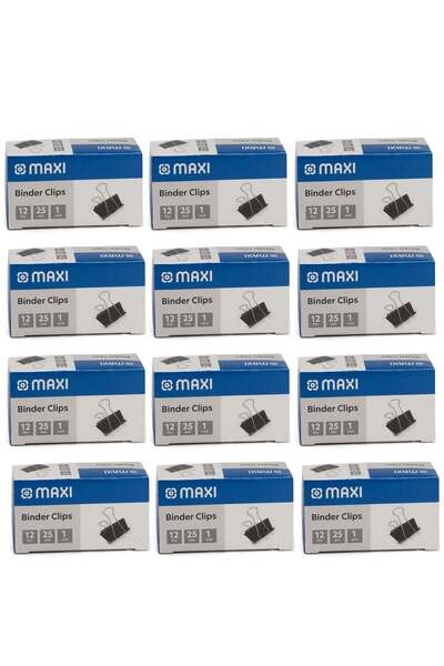 Generic 144-Piece Binder Clip 25mm Size Black