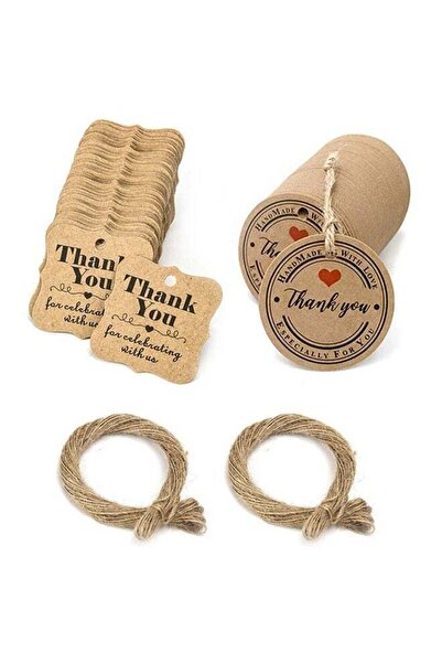 Generic 150Pcs Brown Kraft Gift Tags with Twine, DIY Eco Friendly Ink Wrap Ta...