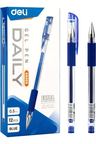 Generic 12-Piece Daily Gel Pen 0.5mm Tip Blue Ink