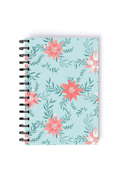Generic Cute Daisy Printed Rectangle Spiral A4 Notebook Multicolour