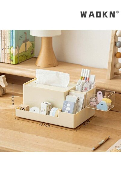 Generic Innovative Large Capacity Square Plastic Pen Holder, Desk Organizer P...
