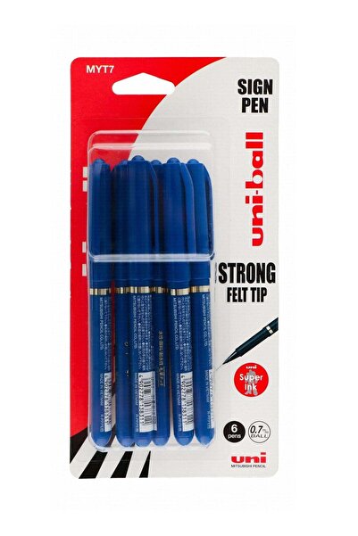 Generic 6-Piece Sign Pen 0.7mm Tip Blue Ink