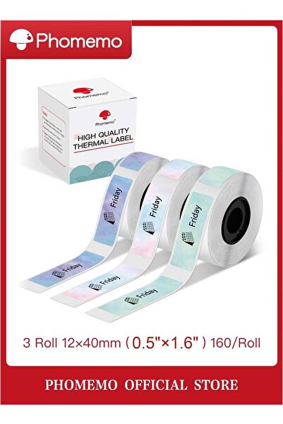 Generic 3 Rolls Starry Night Pattern Labels 12×40mm (Inch 0.5"*1.6")-160 Labe...