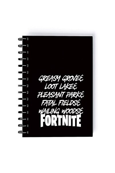 Generic Spiral A5 Notebook Fortnite Epic Games Maps Gaming Gear