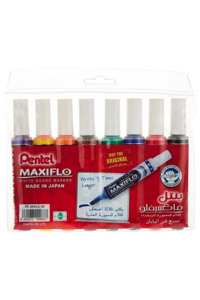 Generic Pentel Maxiflo Whiteboard Markers – 8-Pack Multicolor