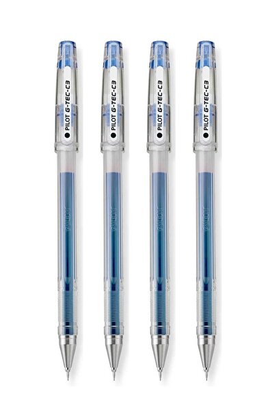 Generic 4-Piece Micro Fine Roller Pen 0.3mm Tip Blue Ink