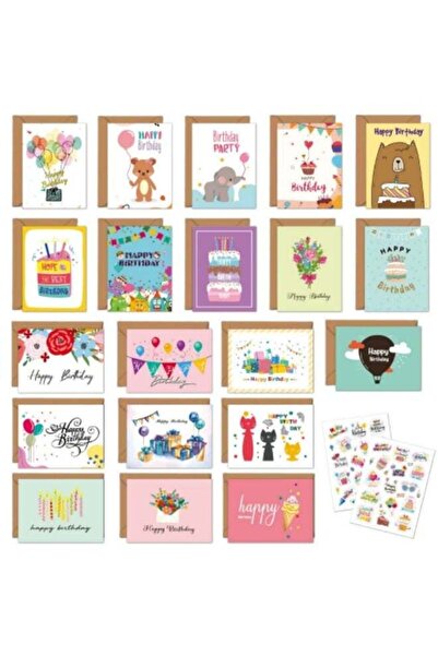 Generic 42PCS Happy Birthday Greeting Card Set Birthday Cards With Envelopes