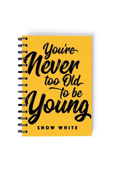 Generic Spiral A5 Notebook Snow White Quote Never Old TV Show Classic Cartoon