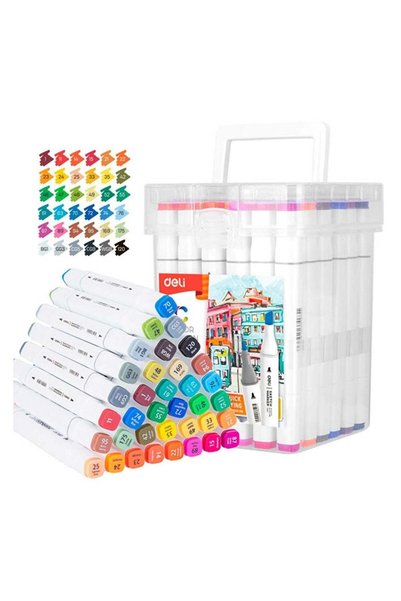Generic 36-Piece Double Sided Artist Sketch Markers Multicolour