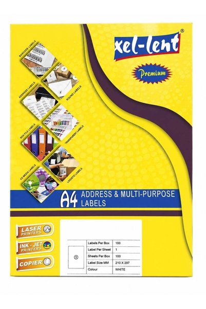 Generic LABEL XELLENT 210 X 297 ( A4 FULL SIZE)