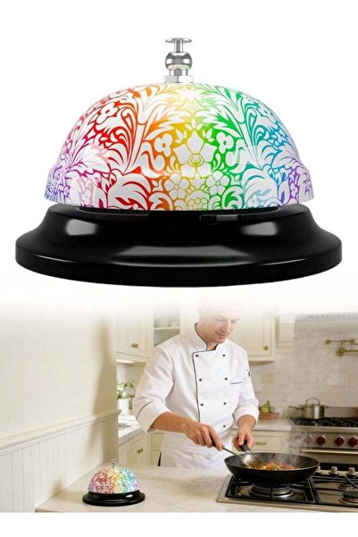 Generic Floral Desk Service Bell Customer Ding Bell With Non-Slip Base & Clea...