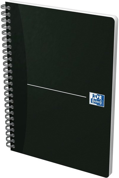 Generic Oxford Office Essentials A5 Black Notebook – Soft Card, Twin-Wire, Ru...