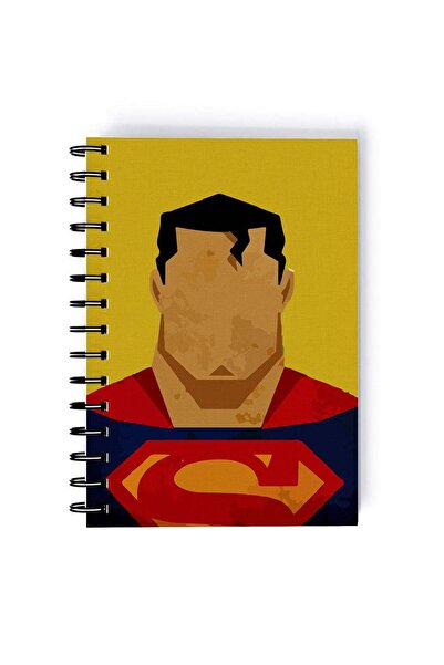 Generic Spiral A5 Notebook Superman Face Minimalist Man of Steel Super Man