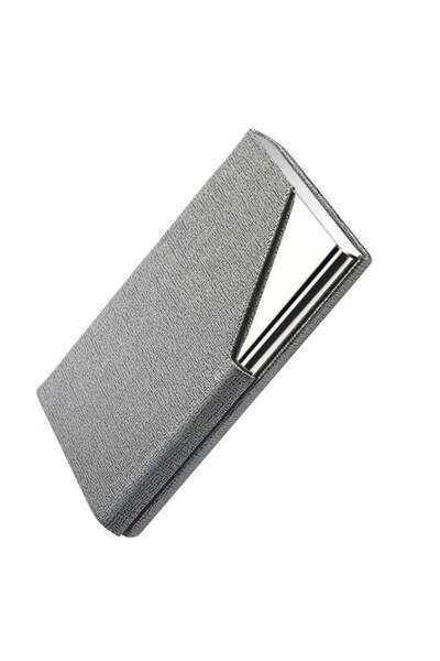 Generic 1pcs Business Card Holder with Magnetic PU Leather Stainless Steel Bu...