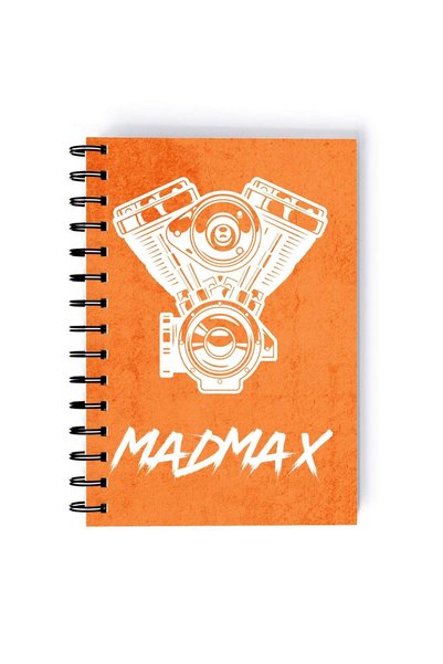 Generic Madmax Printed Spiral A5 Notebook Yellow/Brown/Beige