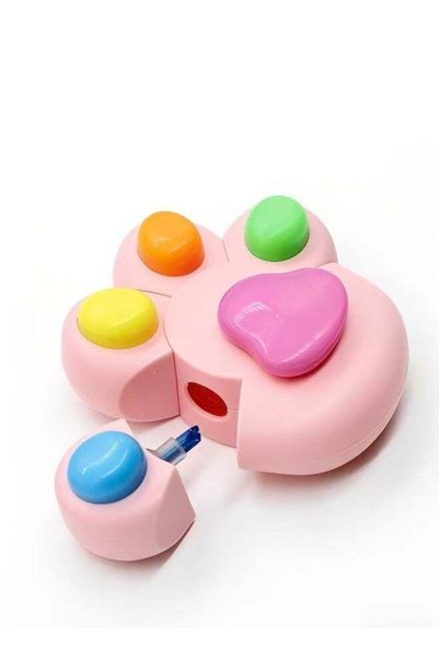 Generic Cute Cat Claw Highlighter Set with Five Colors Pastel Cat PawsShaped ...