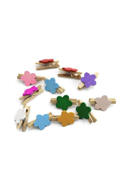 Generic Wooden Decorative Clips 12Pcs