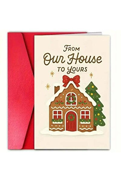 Generic Cute Christmas Card for The Holiday Season, Christmas Card With Envel...