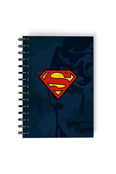 Generic Spiral A5 Notebook Superman Retro Comic Logo Man of Steel Super Man