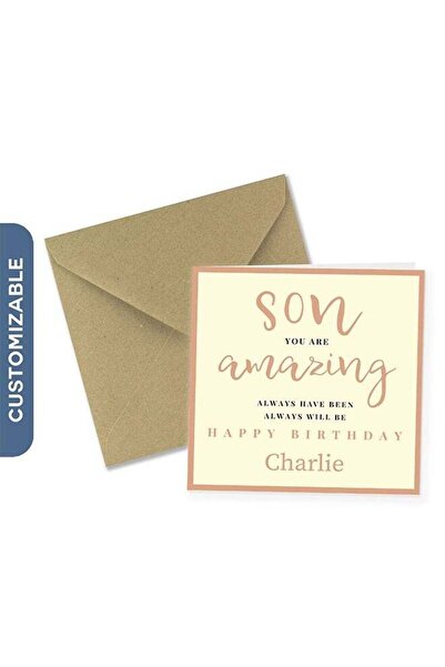 Generic Son you are Amazing Personalised Happy Birthday Greeting Card