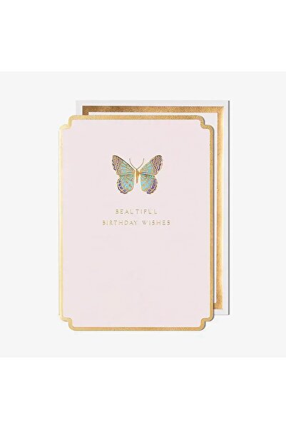 Generic Pigment Fox & Butler Beautiful Wishes Butterfly Greeting Card (13 x 1...