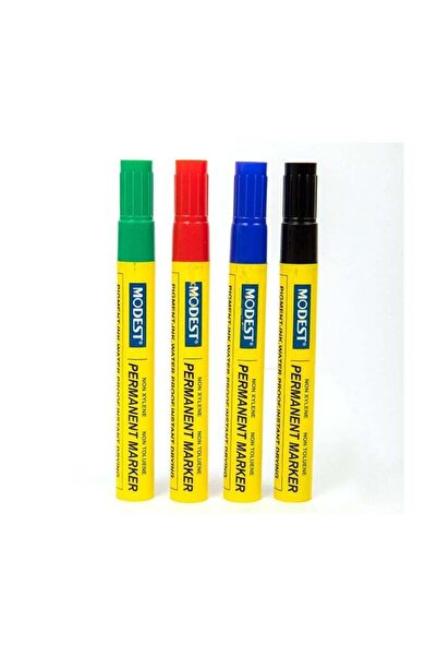 Generic Modest Permanent Marker Assorted Colors – Pack of 1 (4 Markers) (PM-AS4)